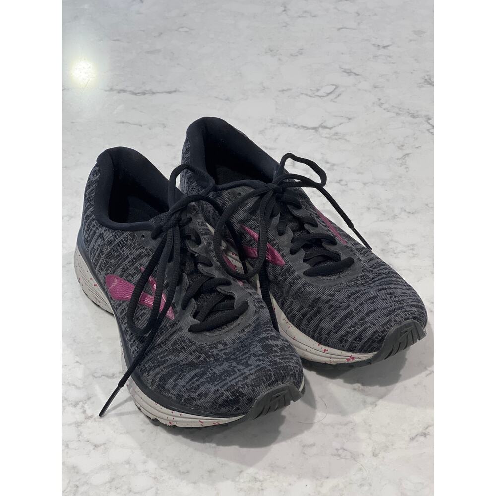 Brooks Women Signal 3 Running‎ Lace Up Sneakers Size 7 Black Gray Fitness Sports
